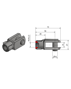 62103: G13. Clevis joint M14